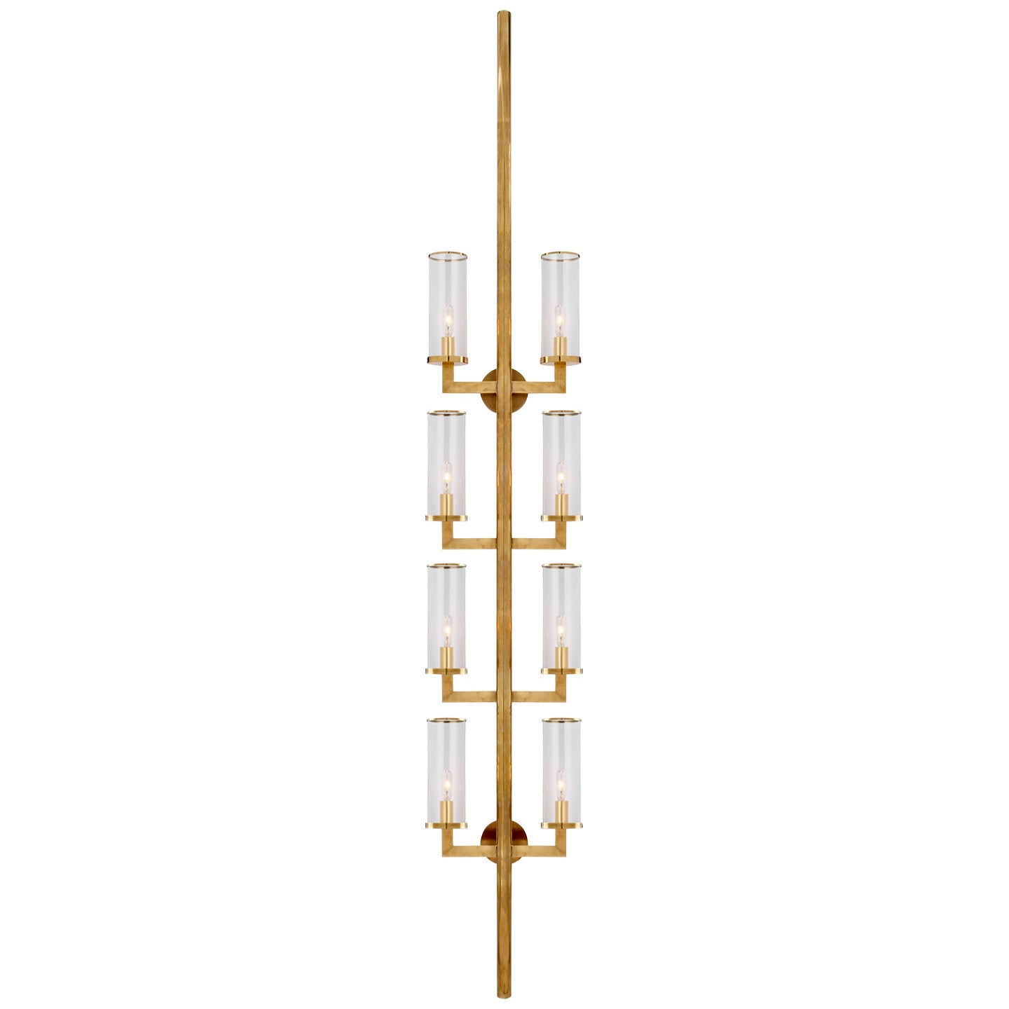 Visual Comfort Signature - KW 2204AB-CG - Eight Light Wall Sconce - Liaison - Antique-Burnished Brass