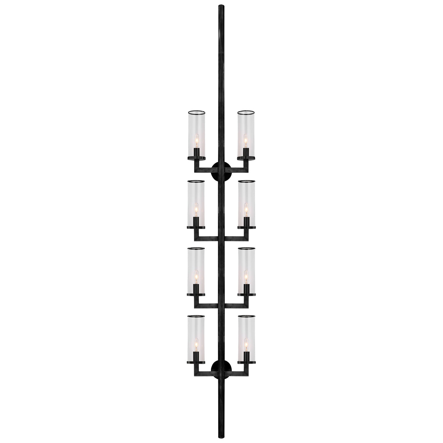 Visual Comfort Signature - KW 2204BZ-CG - Eight Light Wall Sconce - Liaison - Bronze