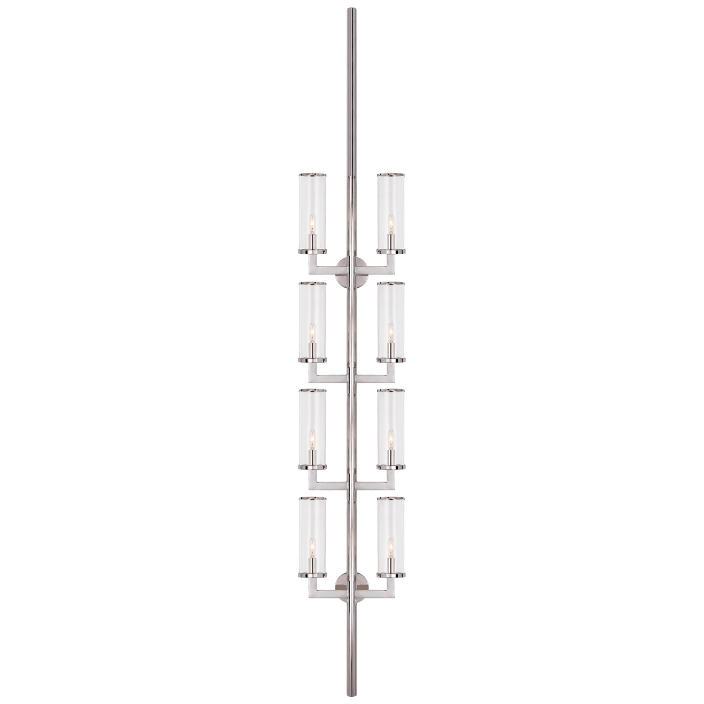 Visual Comfort Signature - KW 2204PN-CG - Eight Light Wall Sconce - Liaison - Polished Nickel