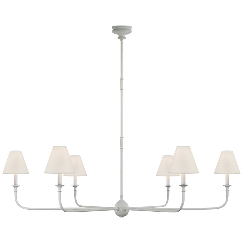 Visual Comfort Signature - TOB 5452PW-L - Six Light Chandelier - Piaf - Plaster White