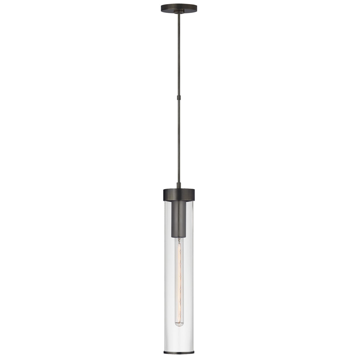 Visual Comfort Signature - KW 5118BZ-CG - One Light Pendant - Liaison - Bronze