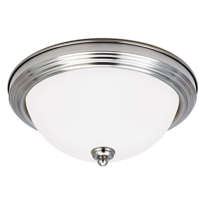 Generation Lighting - 77065-962 - Three Light Flush Mount - Geary - Brushed Nickel