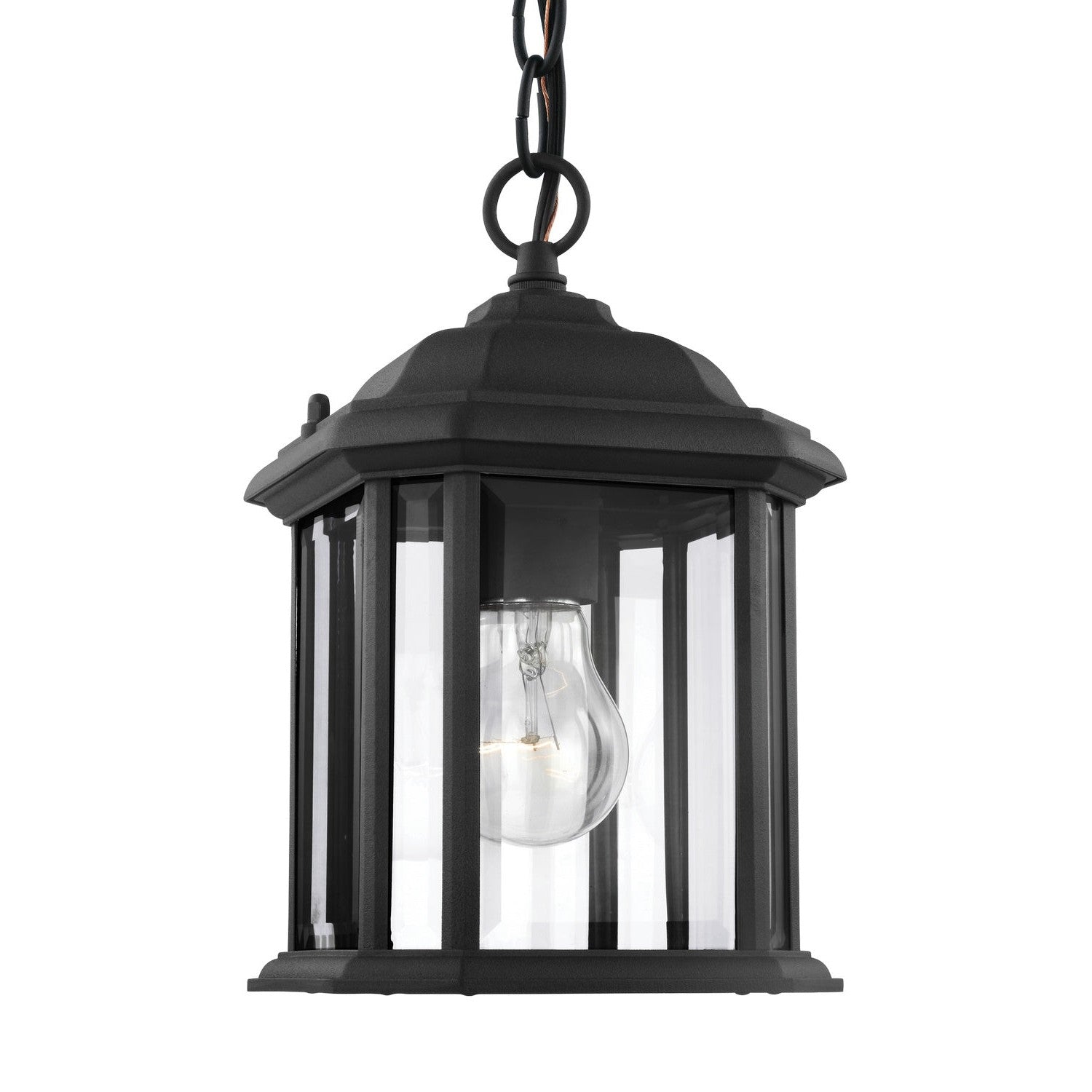 Generation Lighting - 60029-12 - One Light Outdoor Semi-Flush Convertible Pendant - Kent - Black