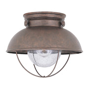 Generation Lighting - 8869-44 - One Light Outdoor Flush Mount - Sebring - Weathered Copper