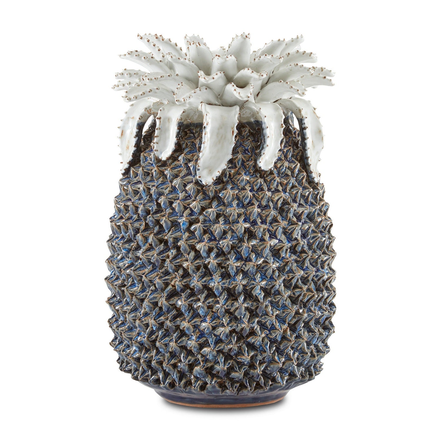 Currey and Company - 1200-0480 - Pineapple - Waikiki Collection - Blue/White