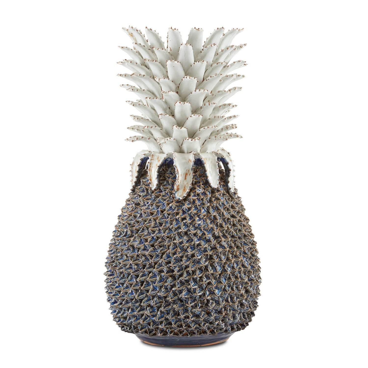 Currey and Company - 1200-0481 - Pineapple - Waikiki Collection - Blue/White