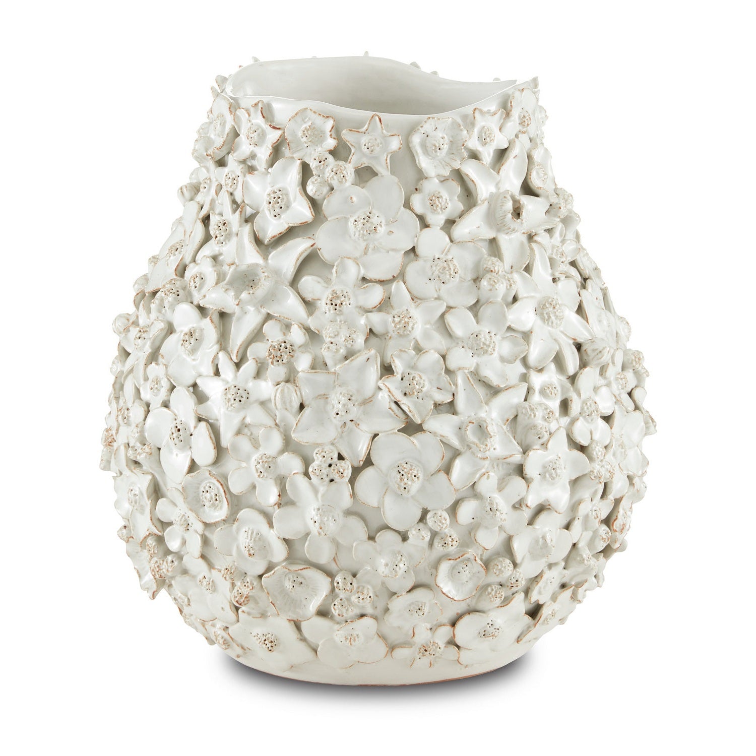 Currey and Company - 1200-0489 - Vase - Jessamine Collection - White
