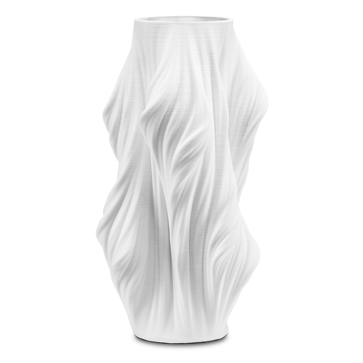 Currey and Company - 1200-0519 - Vase - Yin Collection - White