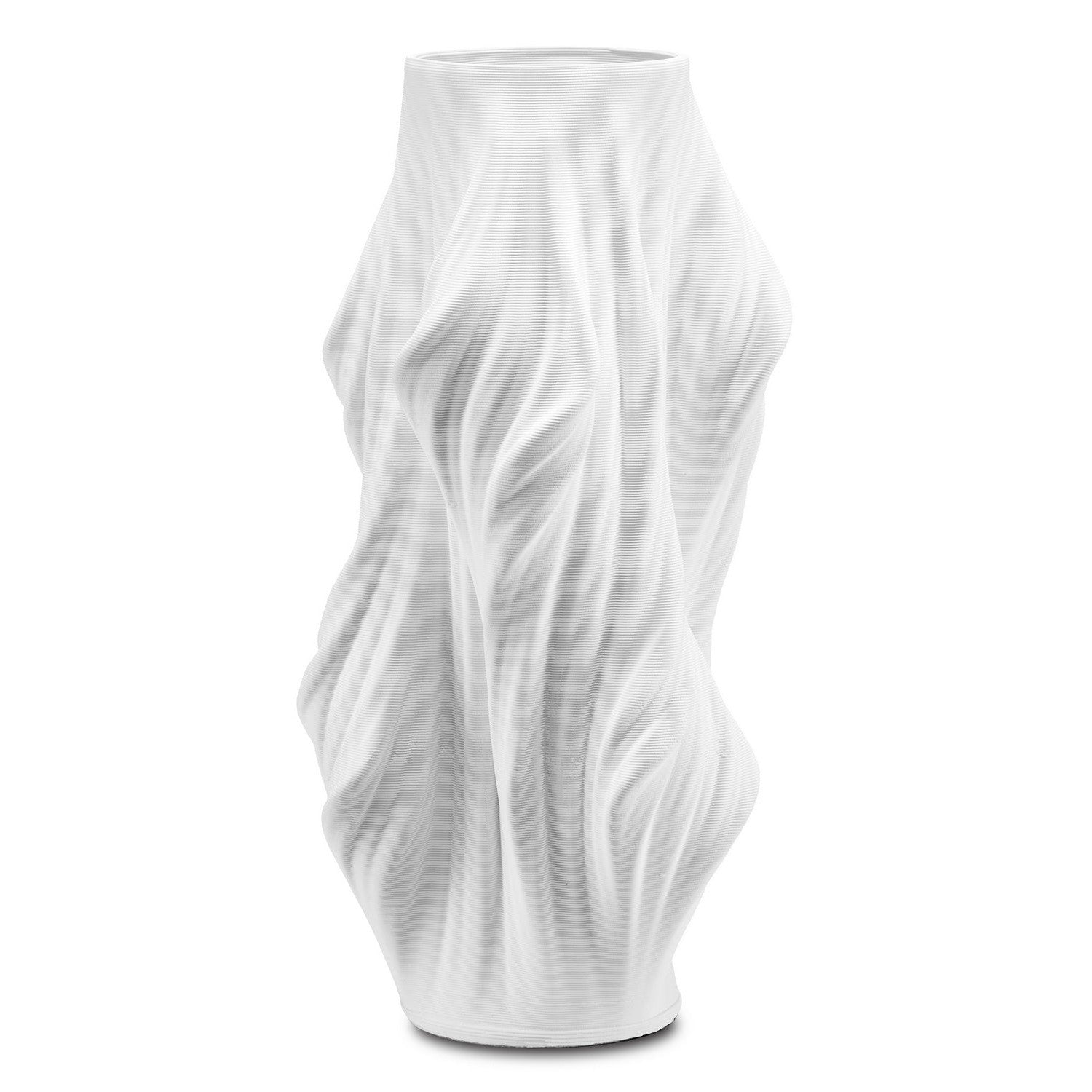 Currey and Company - 1200-0520 - Vase - Yin Collection - White