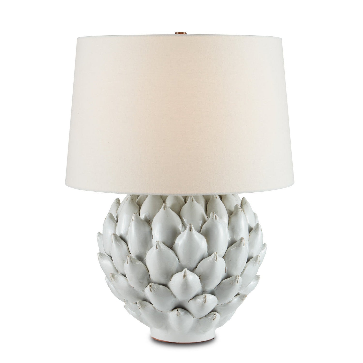 Currey and Company - 6000-0741 - One Light Table Lamp - Cynara White Table Lamp - Antique White