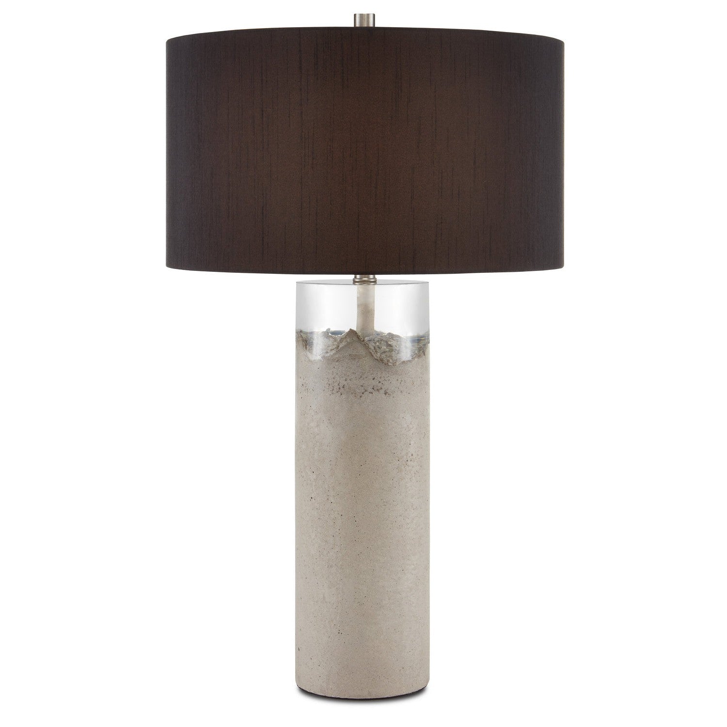 Currey and Company - 6000-0751 - One Light Table Lamp - Edfu Table Lamp - Concrete/Clear