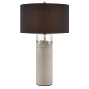 Currey and Company - 6000-0751 - One Light Table Lamp - Edfu Table Lamp - Concrete/Clear
