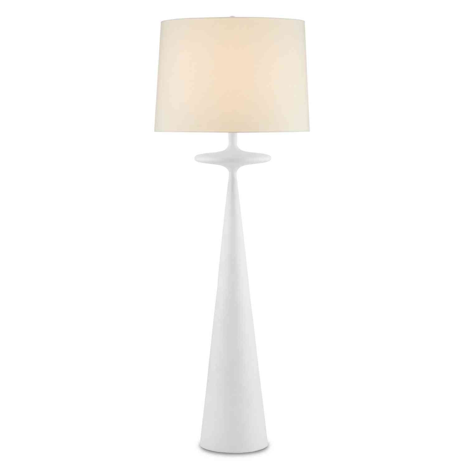 Currey and Company - 8000-0104 - One Light Floor Lamp - Giacomo White Floor Lamp - Gesso White