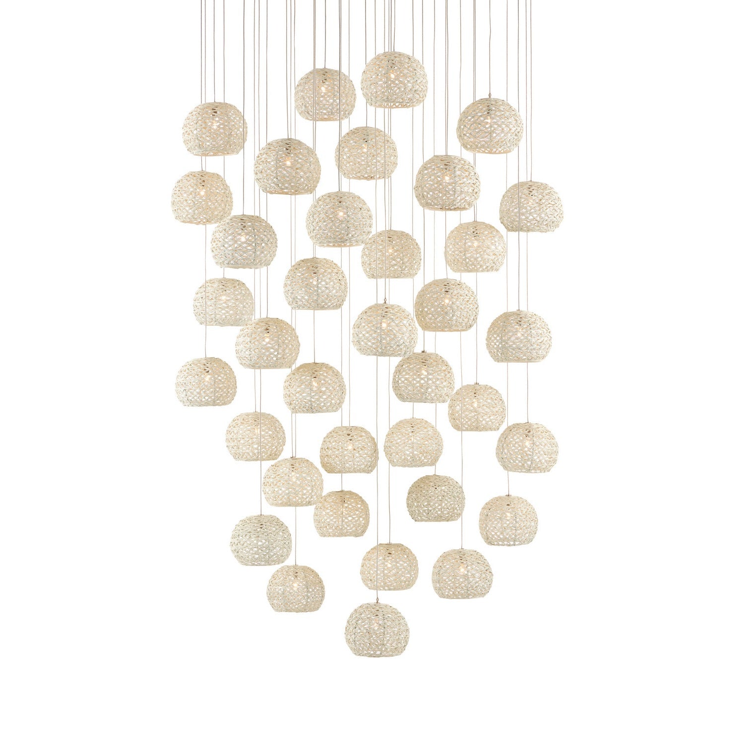 Currey and Company - 9000-0915 - 36 Light Pendant - Piero Collection - Sugar White
