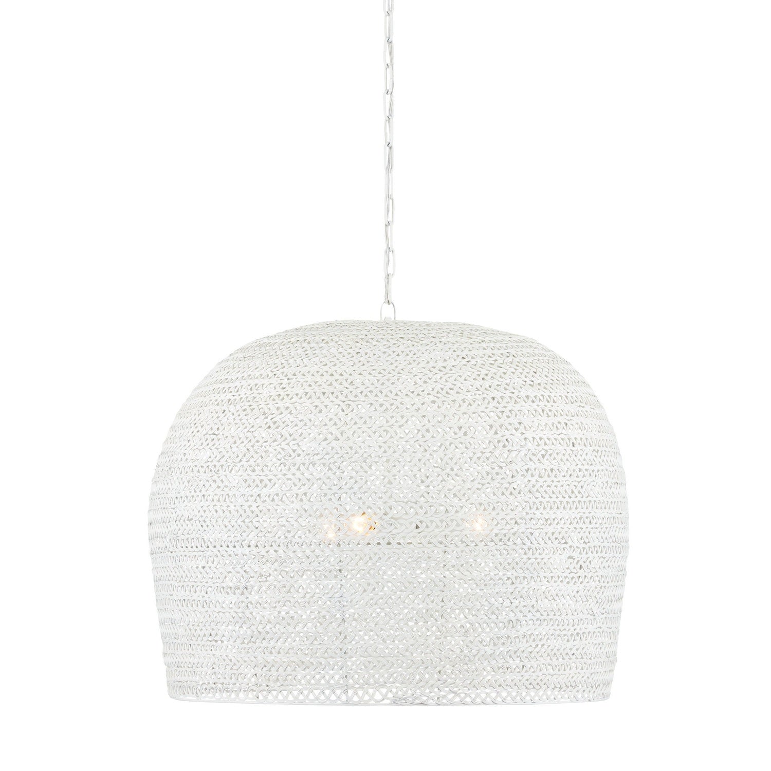 Currey and Company - 9000-0869 - Three Light Chandelier - Piero Collection - White