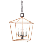 Currey and Company - 9000-0873 - Four Light Lantern - Denison Collection - Mol√© Black/Natural