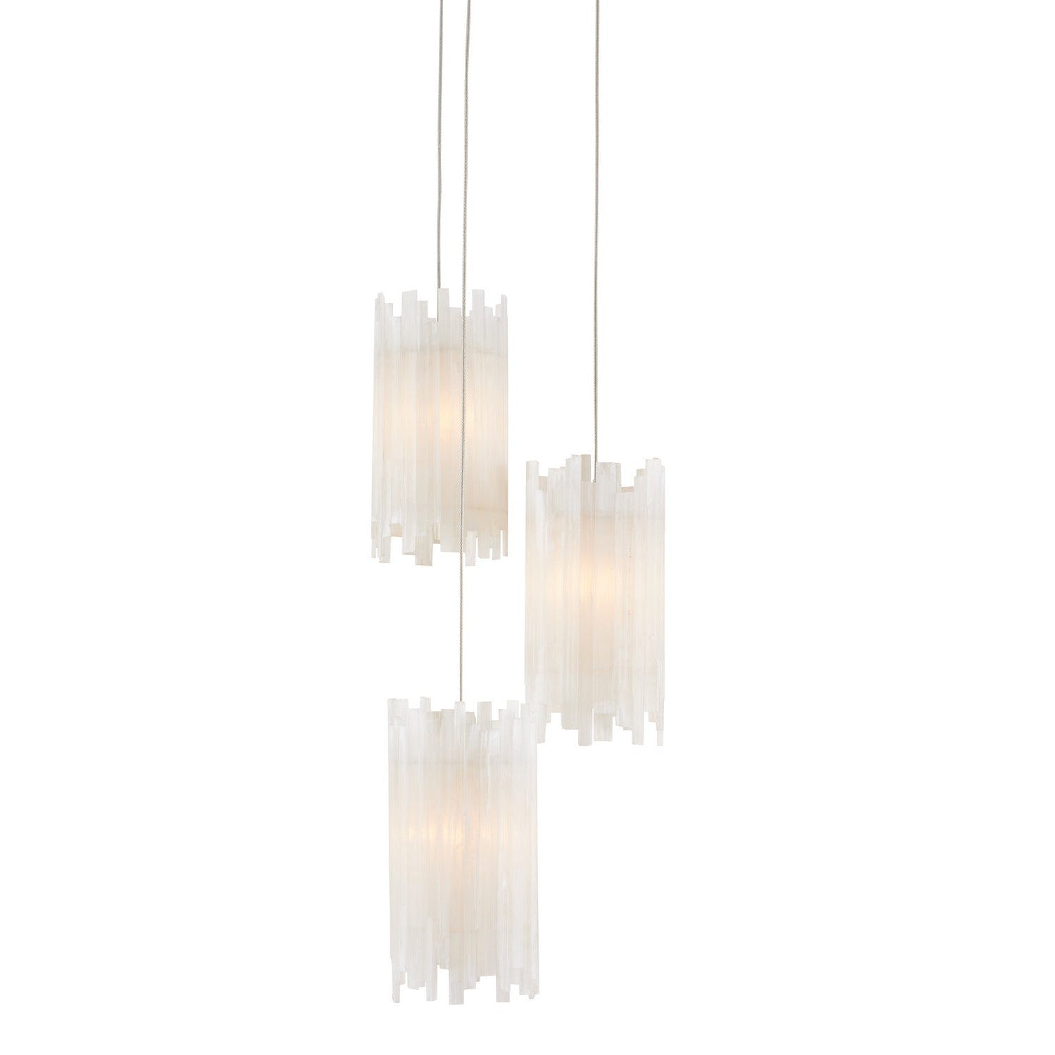 Currey and Company - 9000-0882 - Three Light Pendant - Escenia Collection - Frosted White