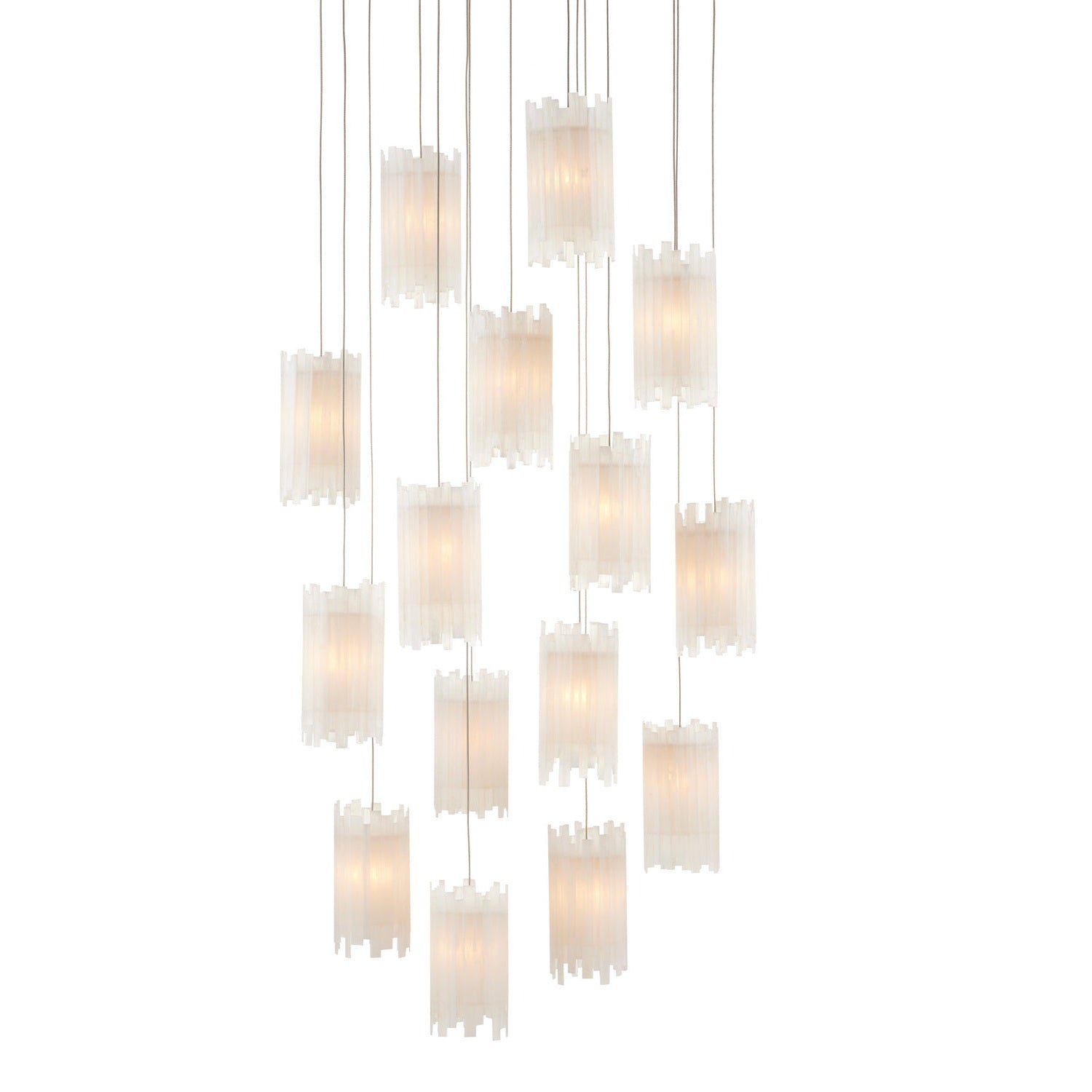 Currey and Company - 9000-0884 - 15 Light Pendant - Escenia Collection - Frosted White