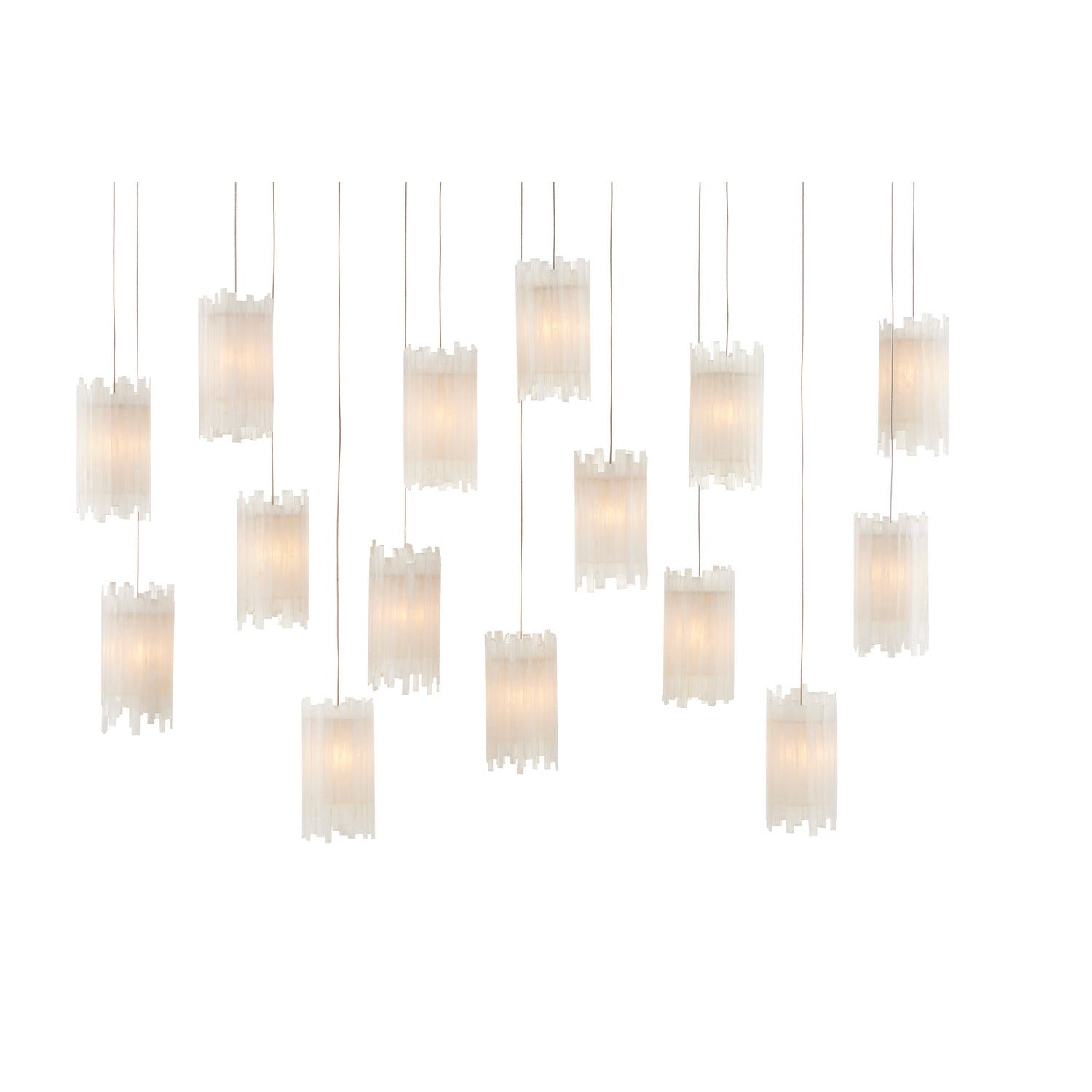 Currey and Company - 9000-0885 - 15 Light Pendant - Escenia Collection - Frosted White