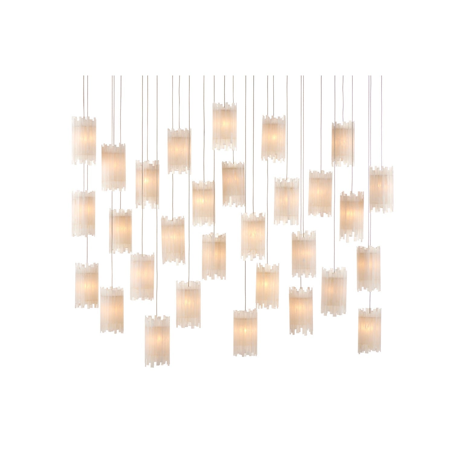 Currey and Company - 9000-0886 - 30 Light Pendant - Escenia Collection - Frosted White