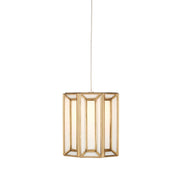 Currey and Company - 9000-0888 - One Light Pendant - Daze Collection - White/Antique Brass