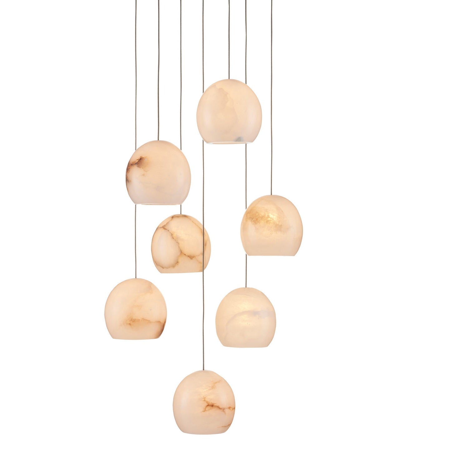 Currey and Company - 9000-0897 - Seven Light Pendant - Lazio Collection - White