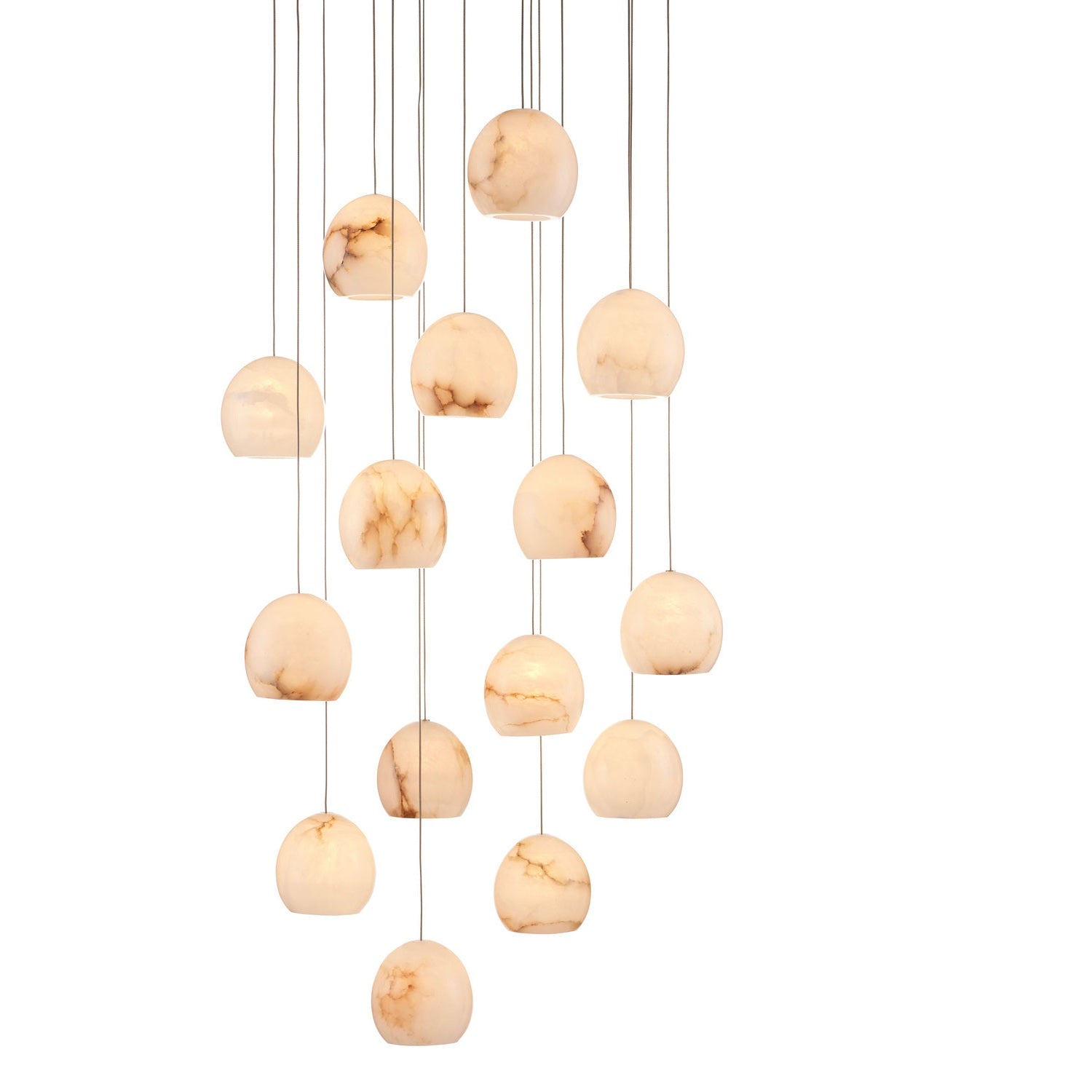 Currey and Company - 9000-0898 - 15 Light Pendant - Lazio Collection - White