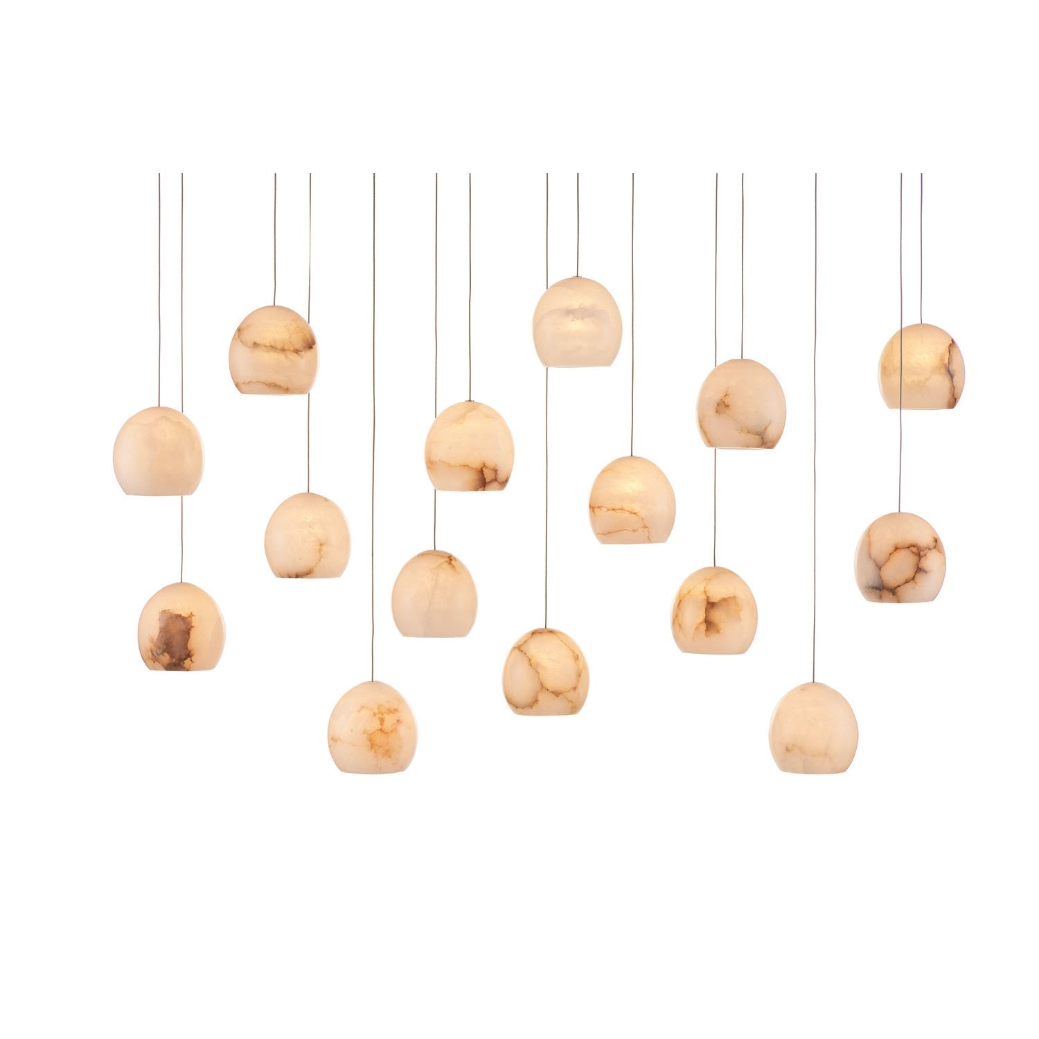 Currey and Company - 9000-0899 - 15 Light Pendant - Lazio Collection - White