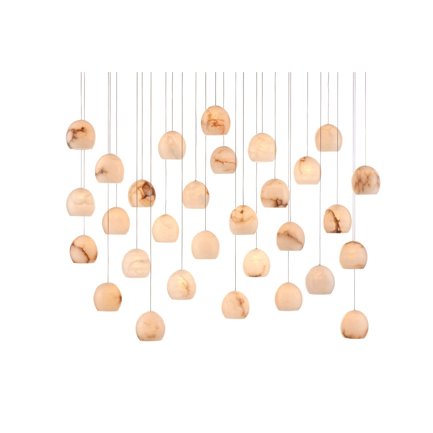 Currey and Company - 9000-0900 - 30 Light Pendant - Lazio Collection - White