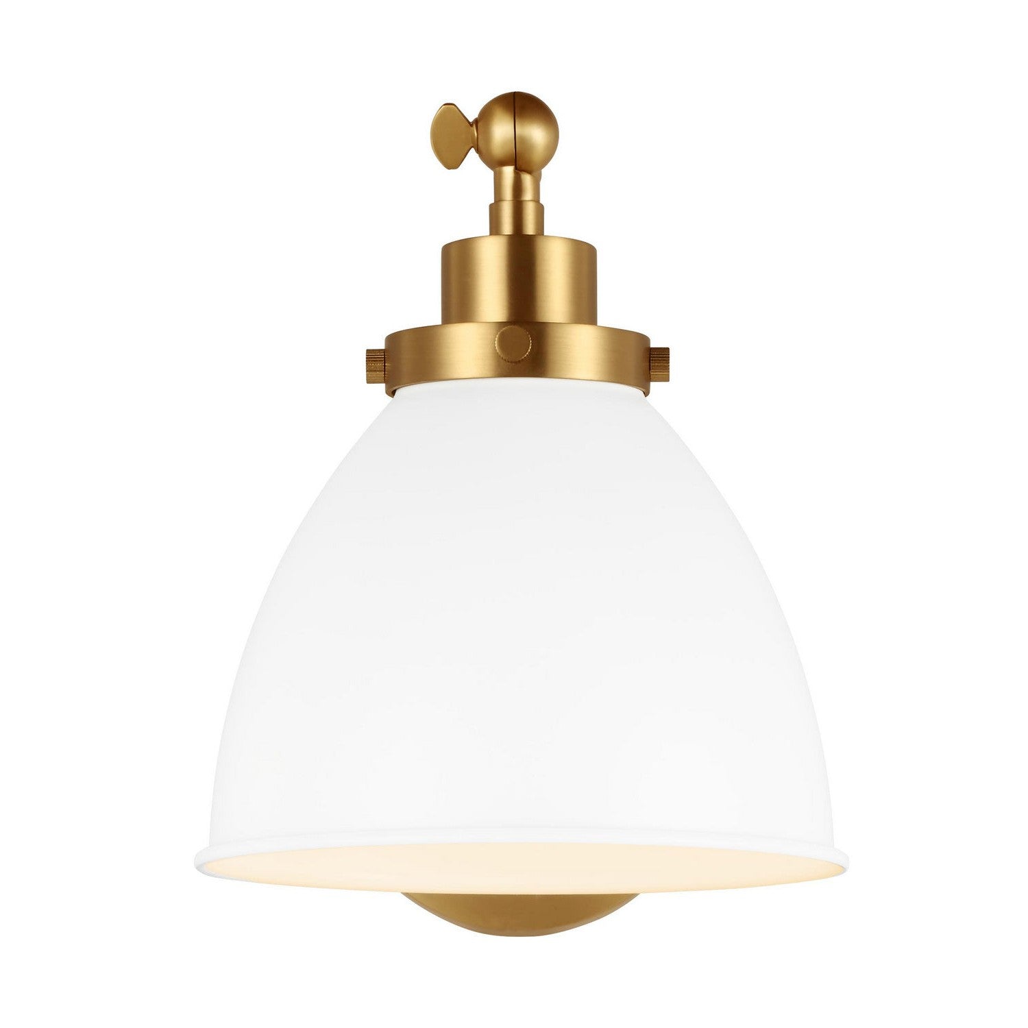 Visual Comfort Studio - CW1131MWTBBS - One Light Wall Sconce - Wellfleet - Matte White and Burnished Brass