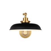Visual Comfort Studio - CW1141MBKBBS - One Light Wall Sconce - Wellfleet - Midnight Black and Burnished Brass
