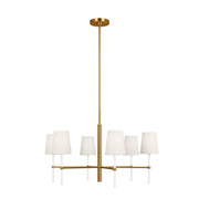 Visual Comfort Studio - KSC1086BBSGW - Six Light Chandelier - Monroe - Burnished Brass