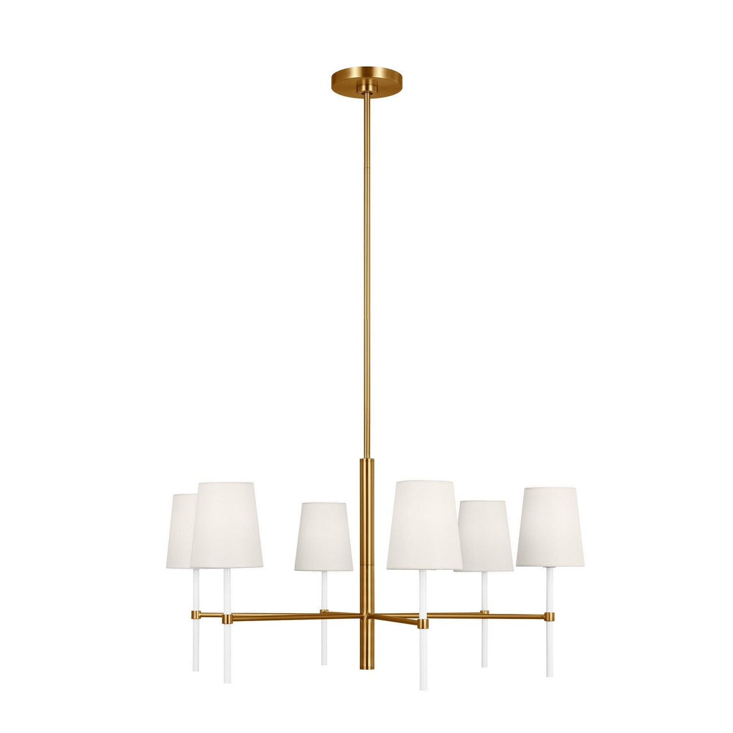 Visual Comfort Studio - KSC1086BBSGW - Six Light Chandelier - Monroe - Burnished Brass
