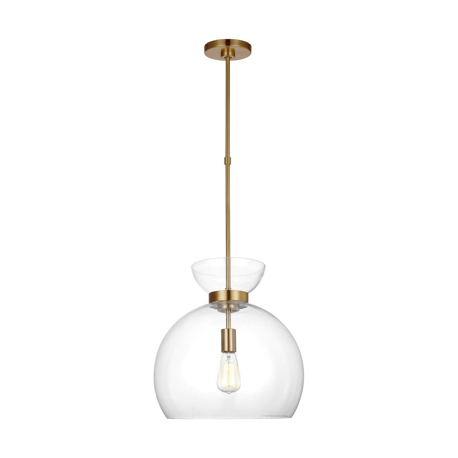 Visual Comfort Studio - KSP1021BBSCG - One Light Pendant - Londyn - Burnished Brass with Clear Glass