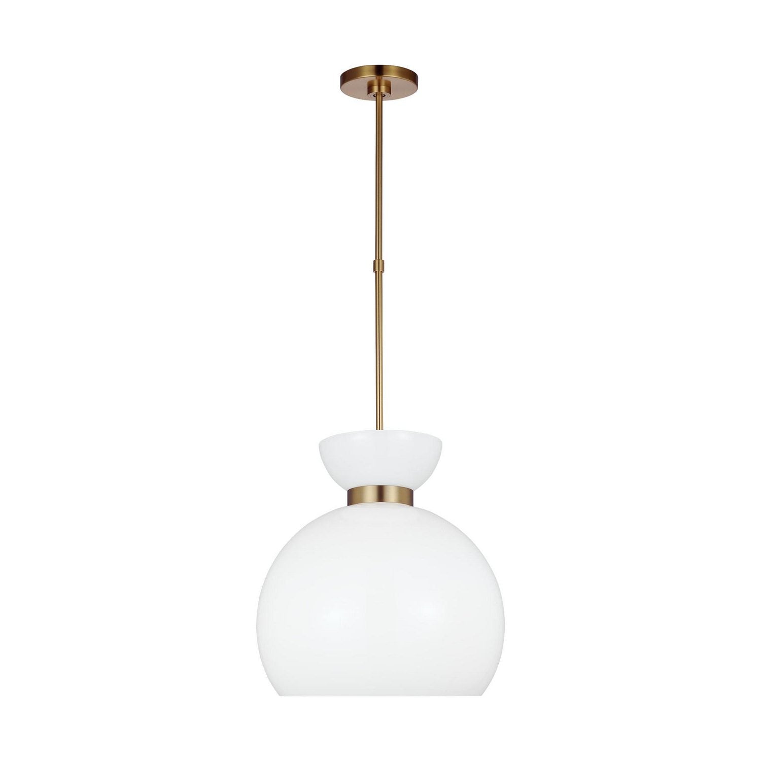 Visual Comfort Studio - KSP1021BBSMG - One Light Pendant - Londyn - Burnished Brass with Milk White Glass