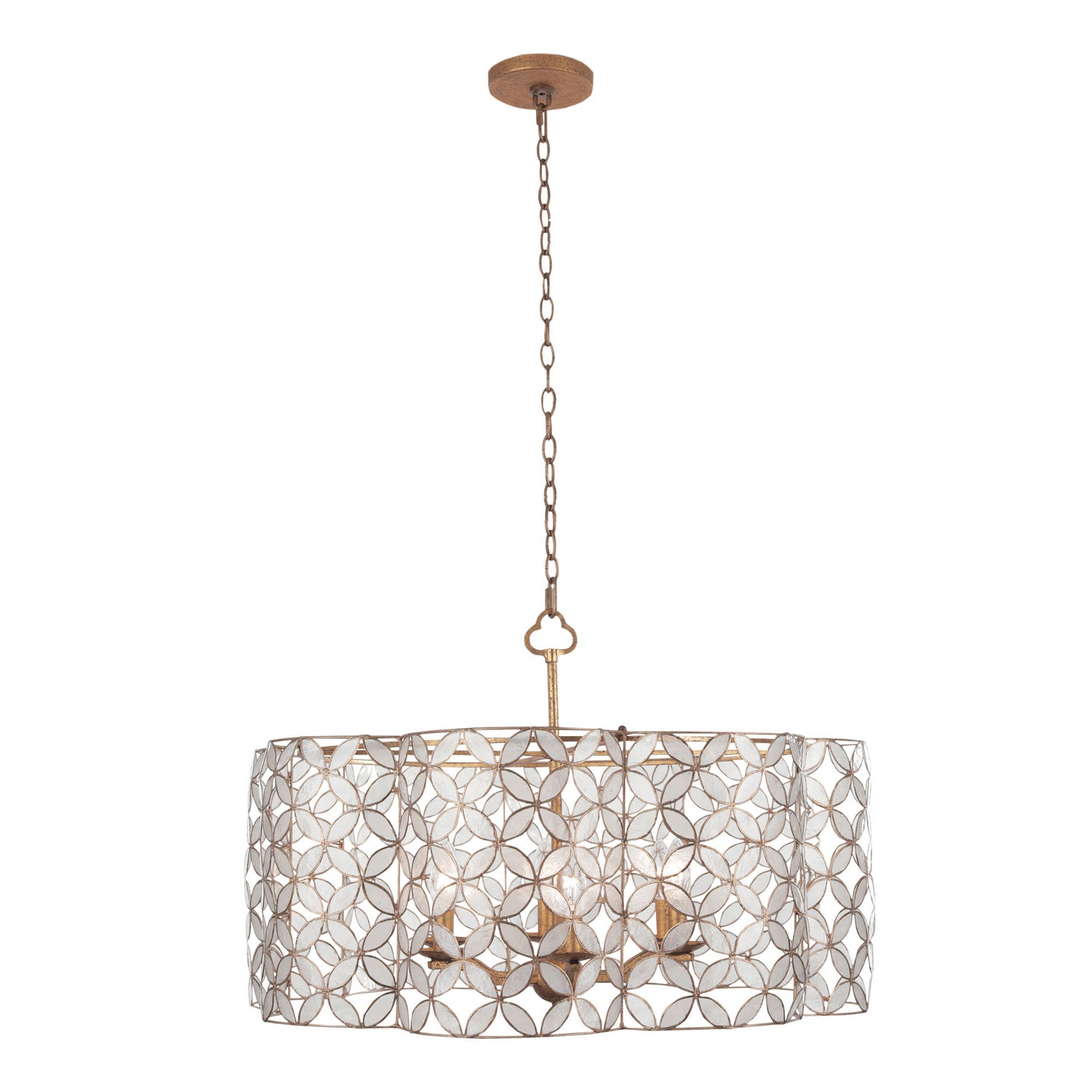 Kalco - 515050OL - Six Light Pendant - Maurelle - Oxidized Gold Leaf