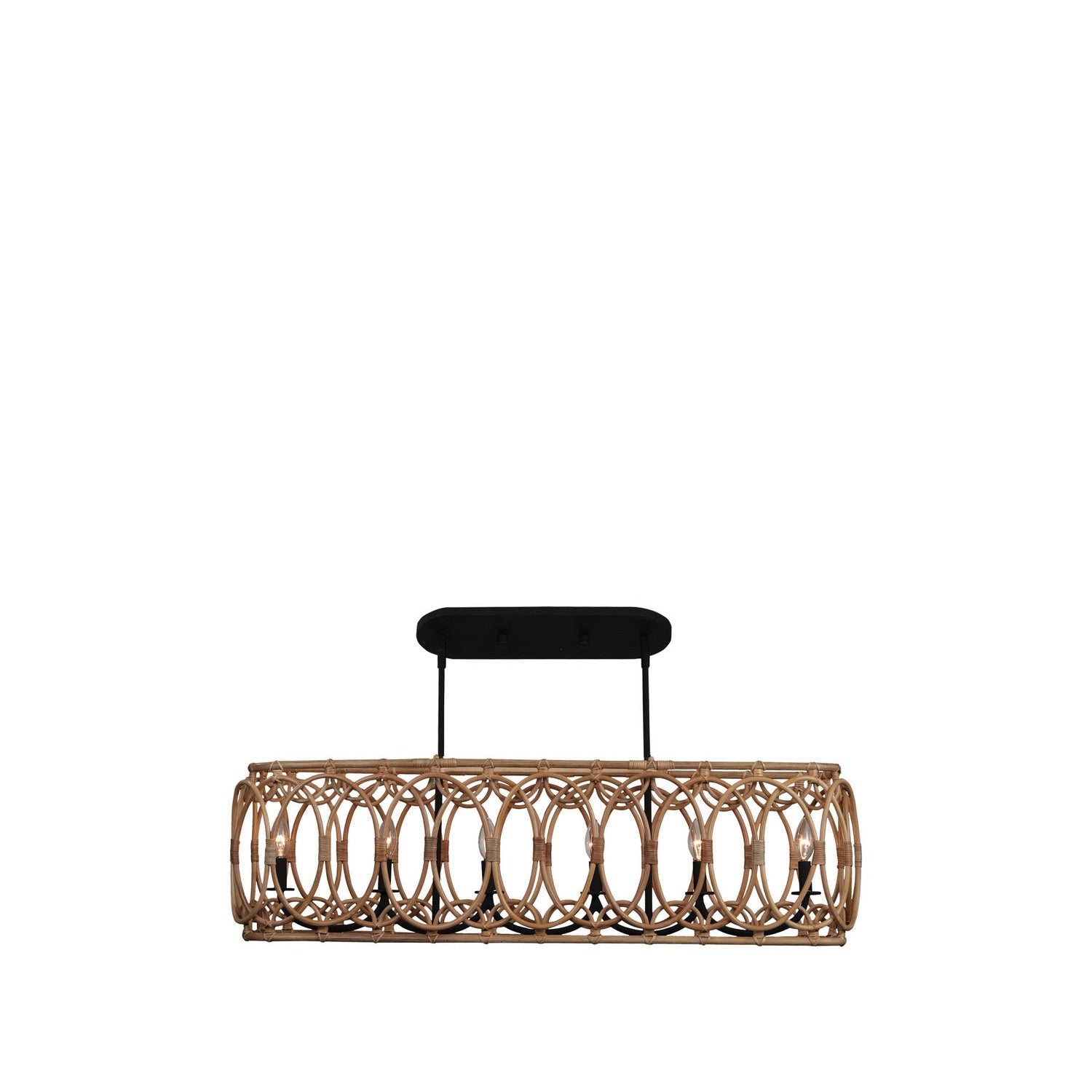Kalco - 515361MB - Six Light Island Pendant - Tablas - Matte Black