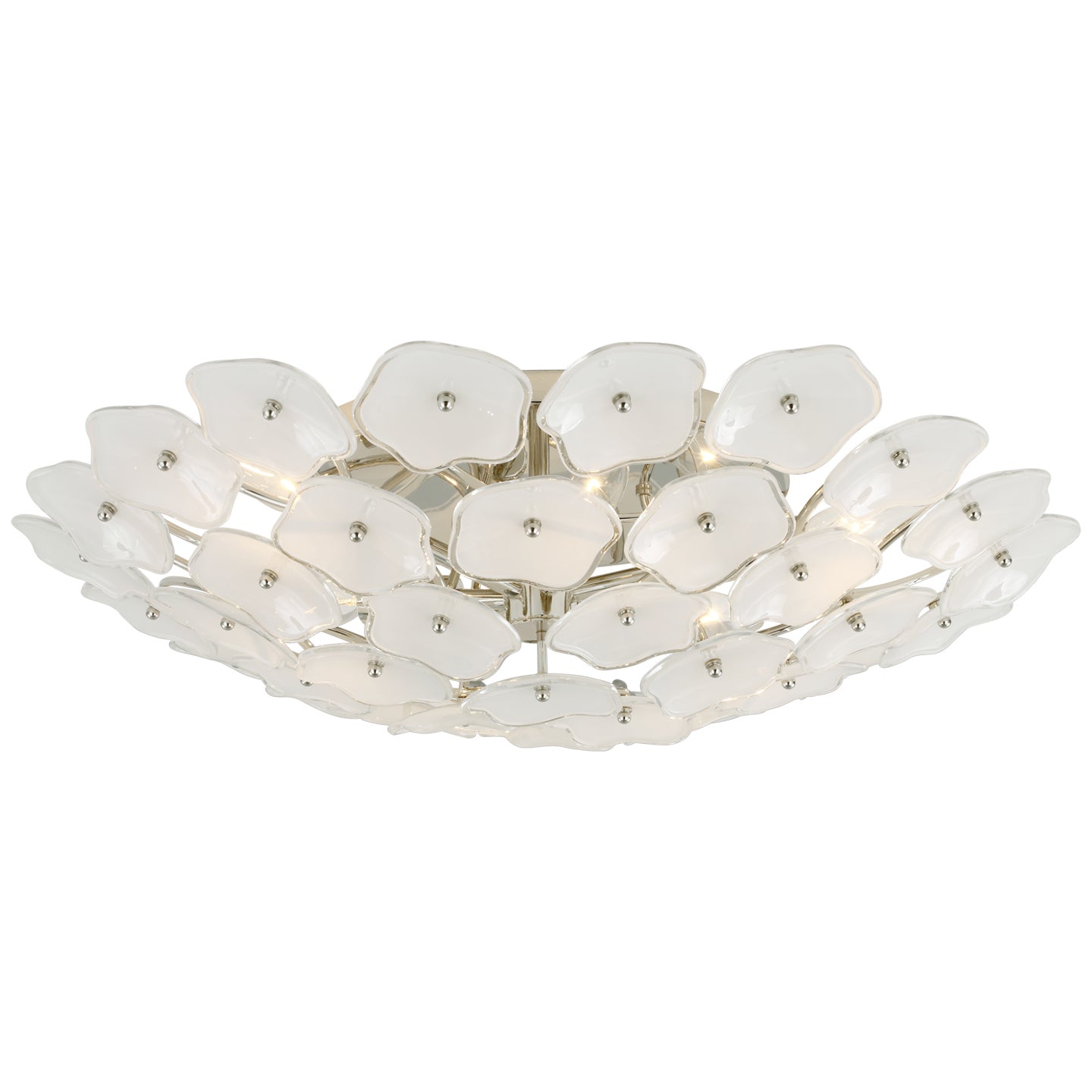 Visual Comfort Signature - KS 4066PN-CRE - LED Flush Mount - Leighton - Polished Nickel
