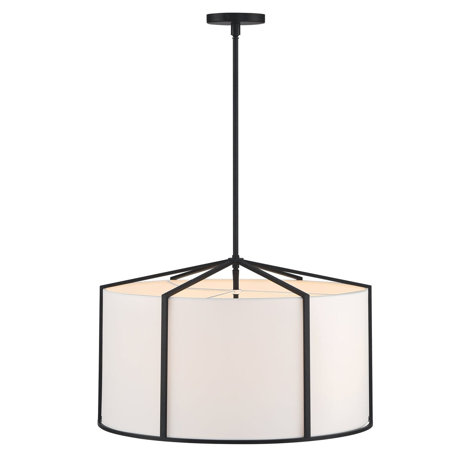 Crystorama - CAR-9206-BK - Six Light Pendant - Carlyn - Black