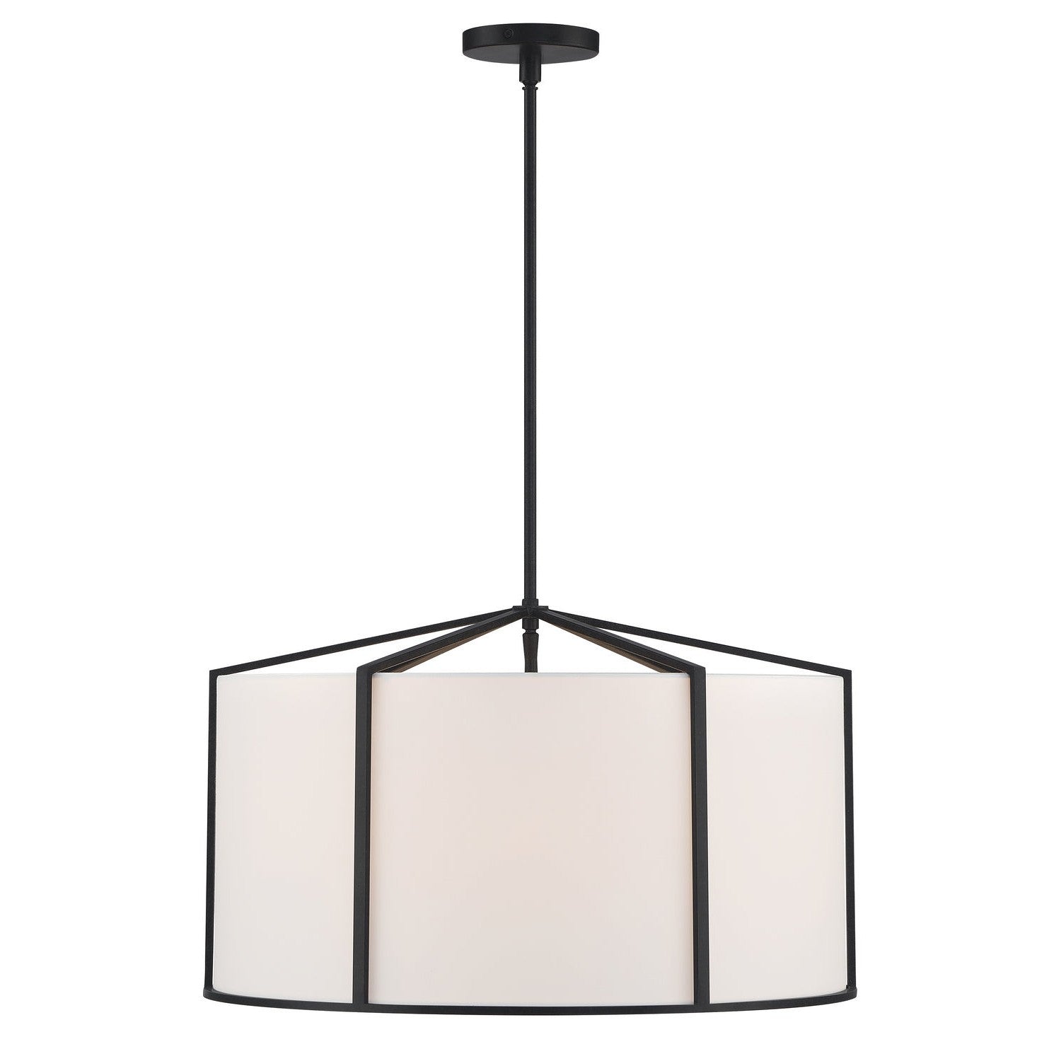 Crystorama - CAR-9206-BK - Six Light Pendant - Carlyn - Black