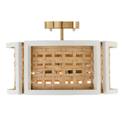 Capital Lighting - 244341WM - Four Light Semi Flush Mount - Lola - Flat White and Matte Brass