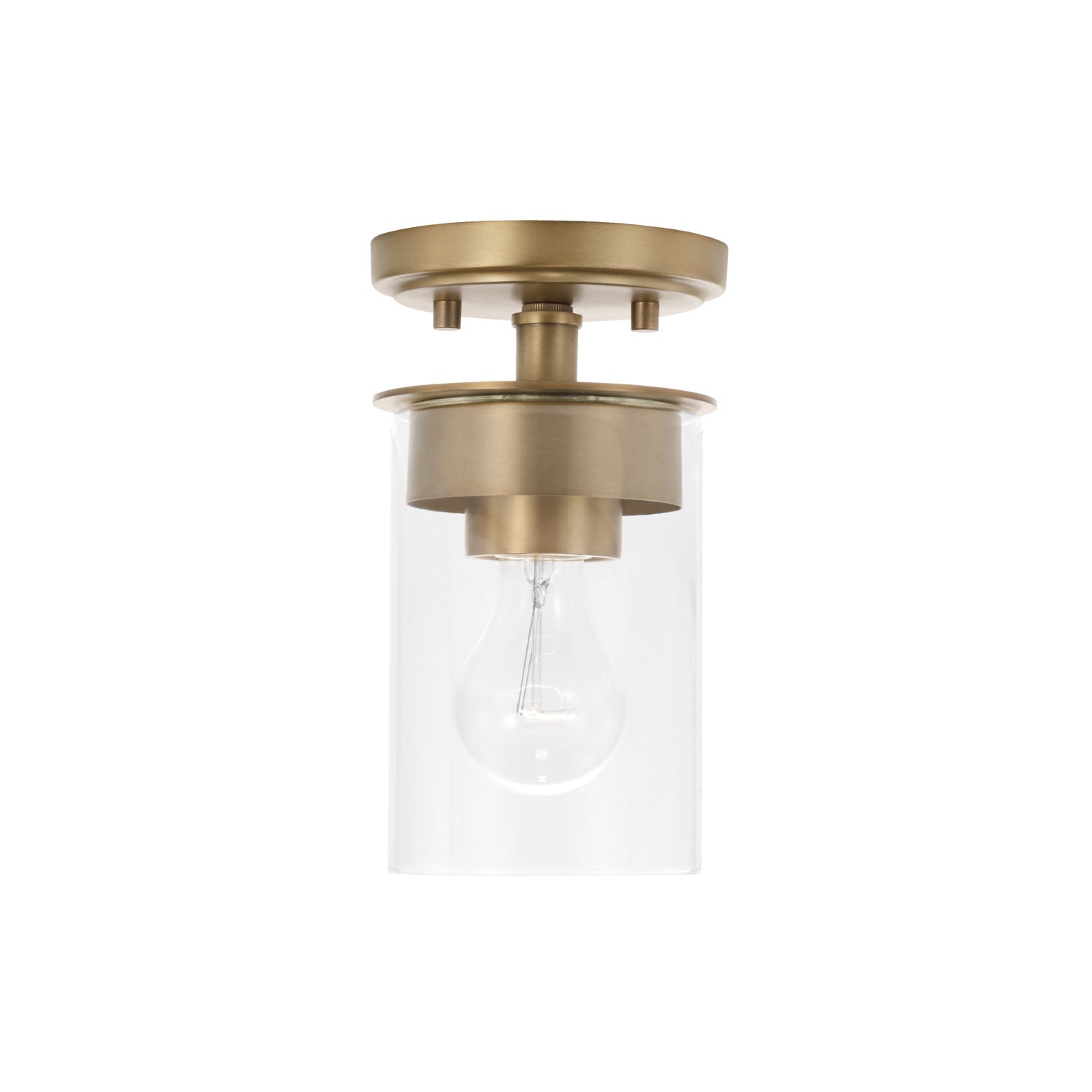 Capital Lighting - 246811AD-532 - One Light Semi Flush Mount - Mason - Aged Brass