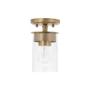Capital Lighting - 246811AD-532 - One Light Semi Flush Mount - Mason - Aged Brass