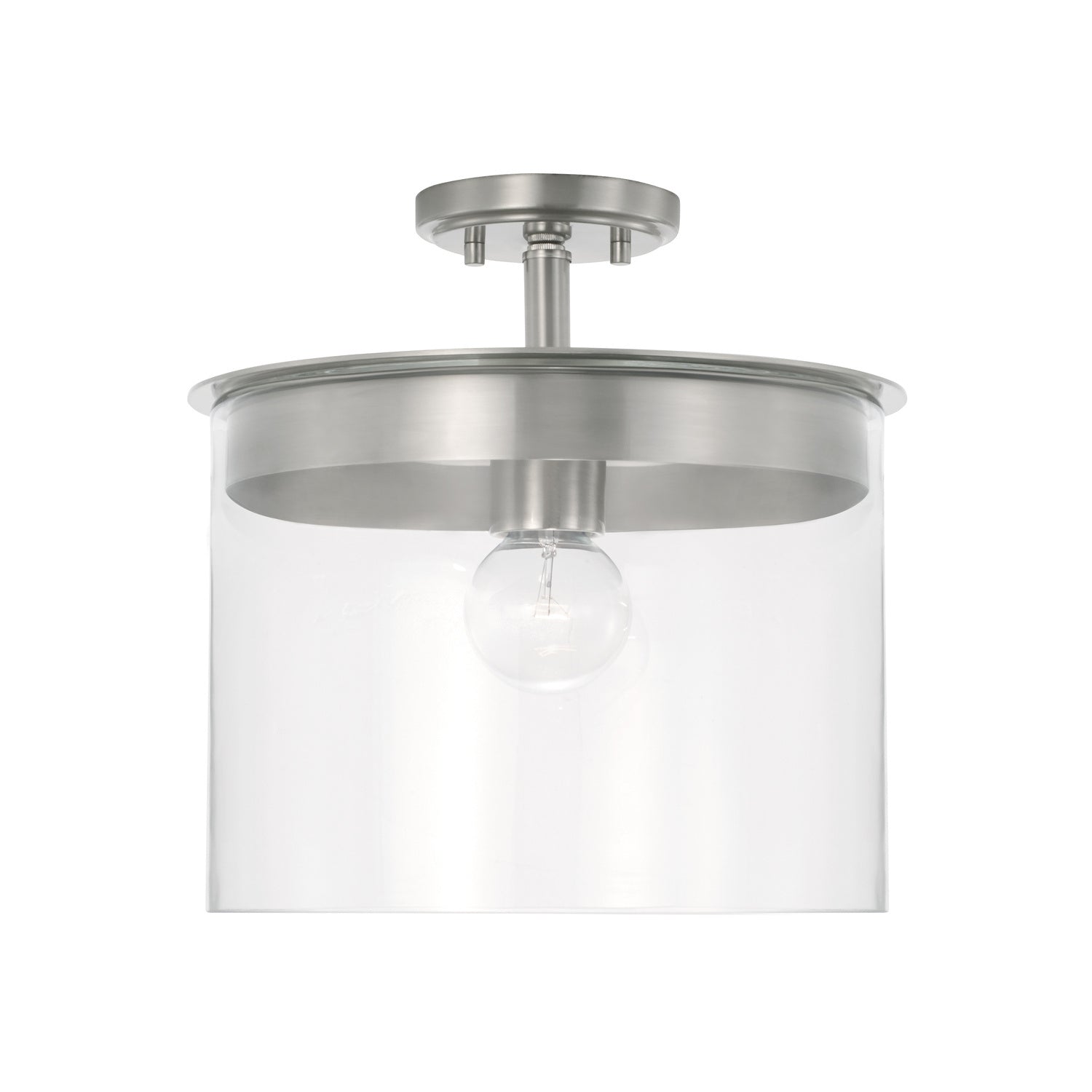 Capital Lighting - 246812BN - One Light Semi Flush Mount - Mason - Brushed Nickel