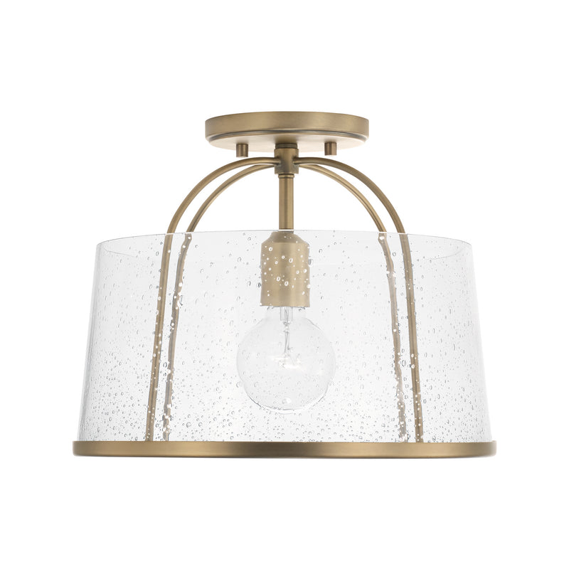 Capital Lighting - 247011AD - One Light Semi Flush Mount - Madison - Aged Brass