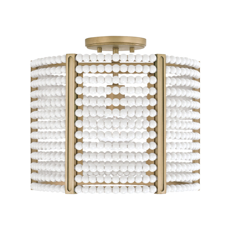 Capital Lighting - 247111AP - One Light Semi Flush Mount - Brynn - Aged Brass Painted