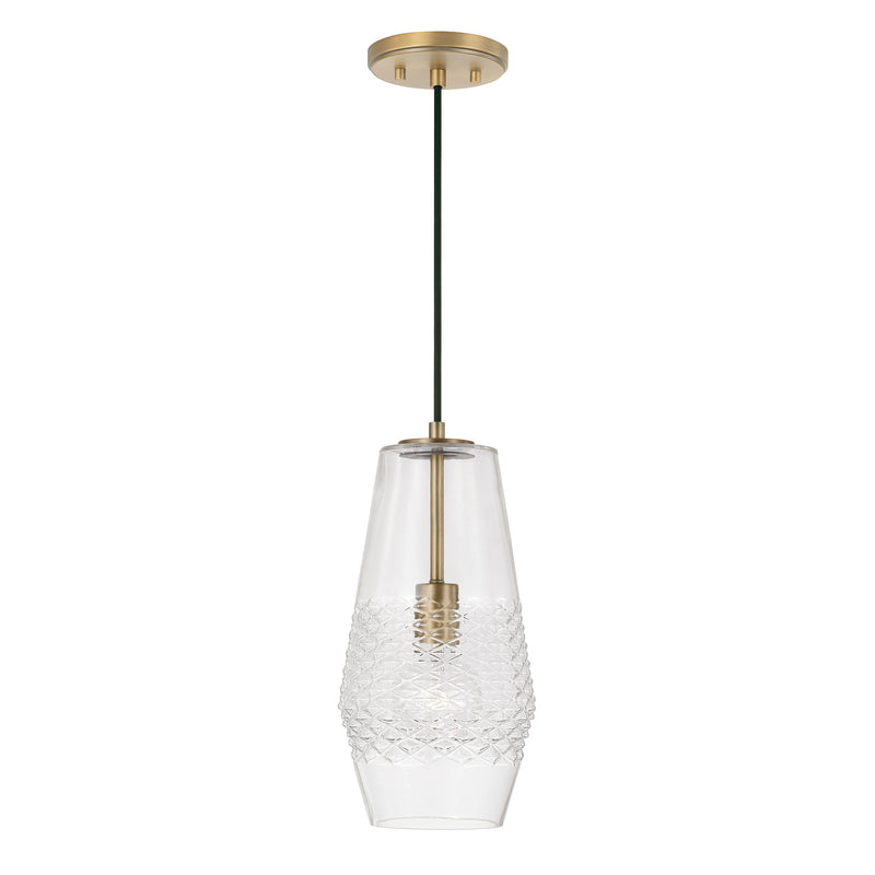 Capital Lighting - 345011AD - One Light Pendant - Dena - Aged Brass