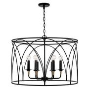 Capital Lighting - 345661KB - Six Light Pendant - Amara - Matte Black with Brass