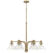 Capital Lighting - 445861AD-528 - Six Light Chandelier - Greer - Aged Brass