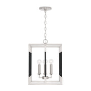 Capital Lighting - 544741NK - Four Light Foyer Pendant - Bleeker - Polished Nickel and Matte Black